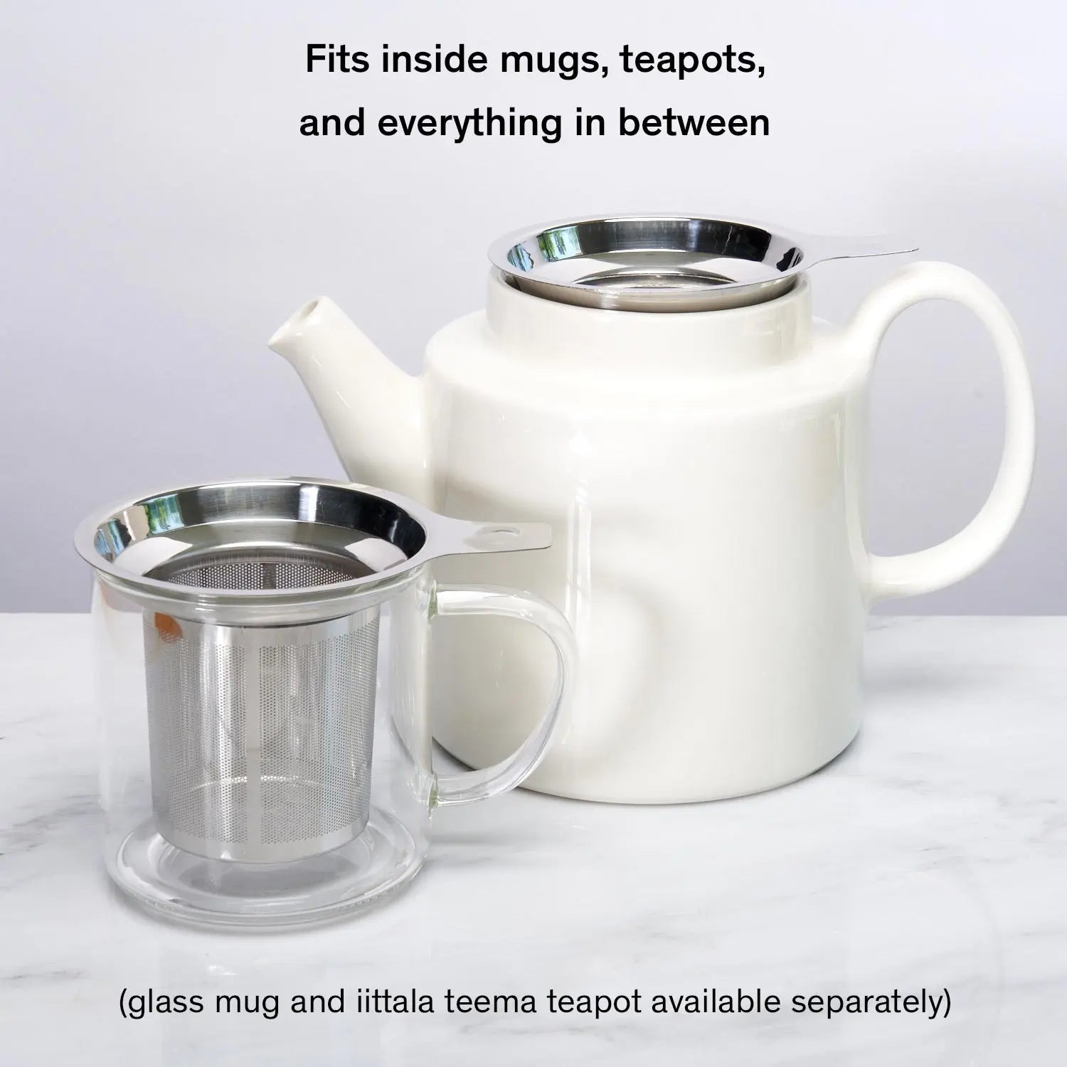 One Cup Loose Leaf Tea Infuser — Stainless Steel with Coaster Lid