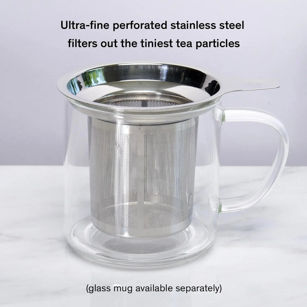 One Cup Loose Leaf Tea Infuser — Stainless Steel with Coaster Lid