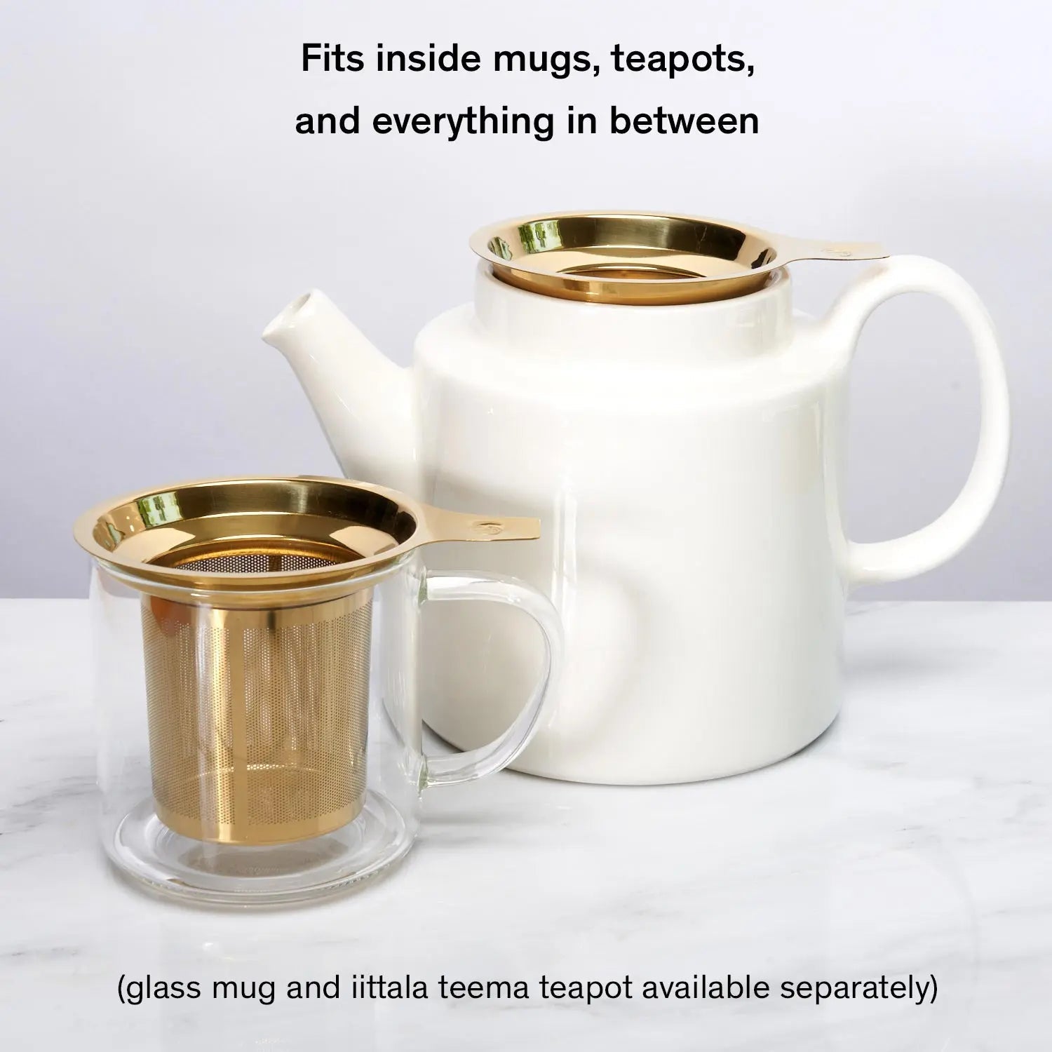 One Cup Loose Leaf Tea Infuser — Stainless Steel with Coaster Lid