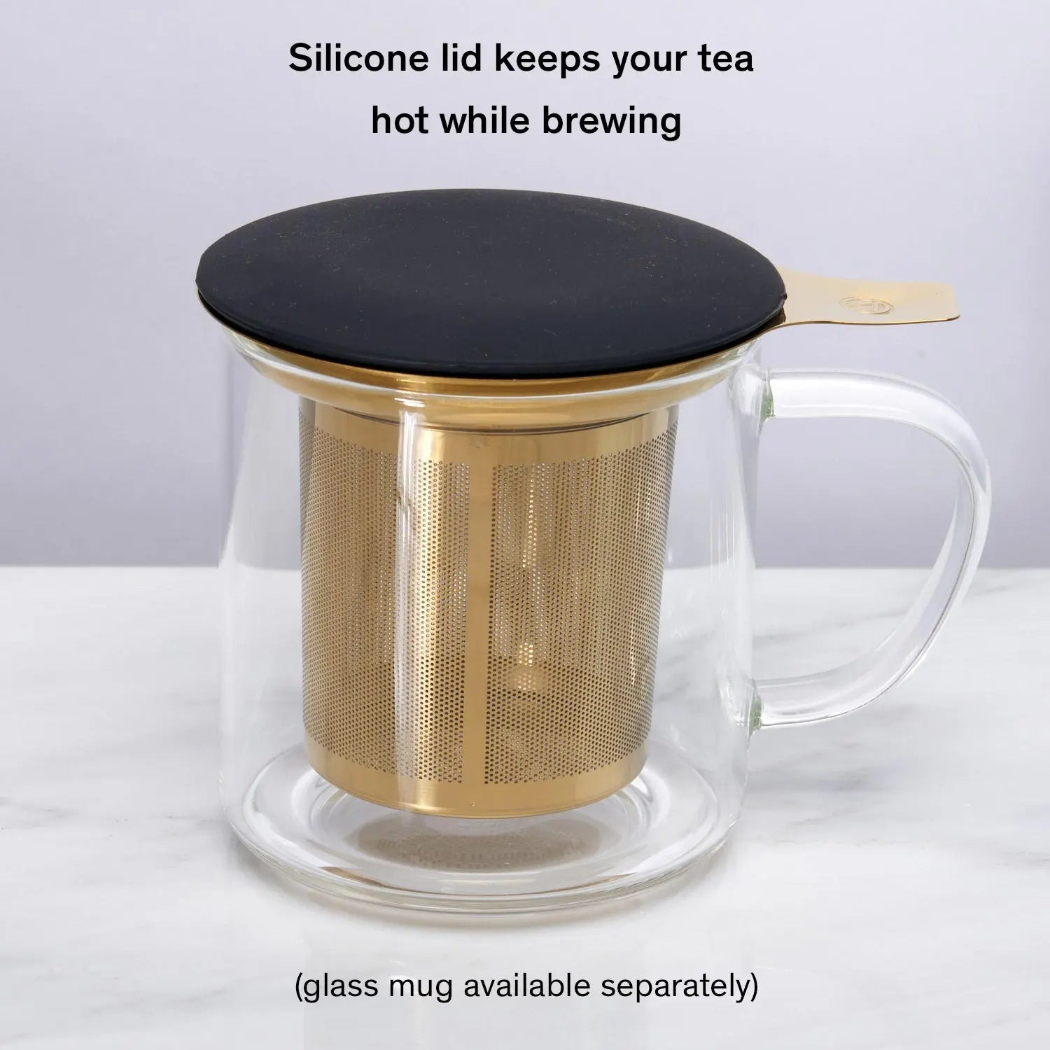 One Cup Loose Leaf Tea Infuser — Stainless Steel with Coaster Lid