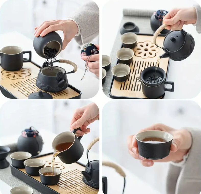Portable Travel Tea Set — 14 Piece
