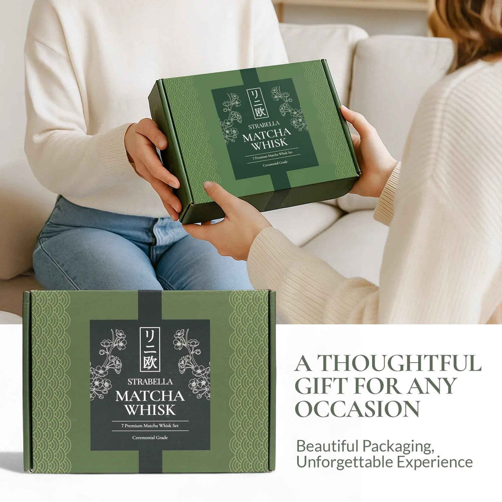 Matcha Gift Set — Bamboo Whisk & Ceramic Bowl