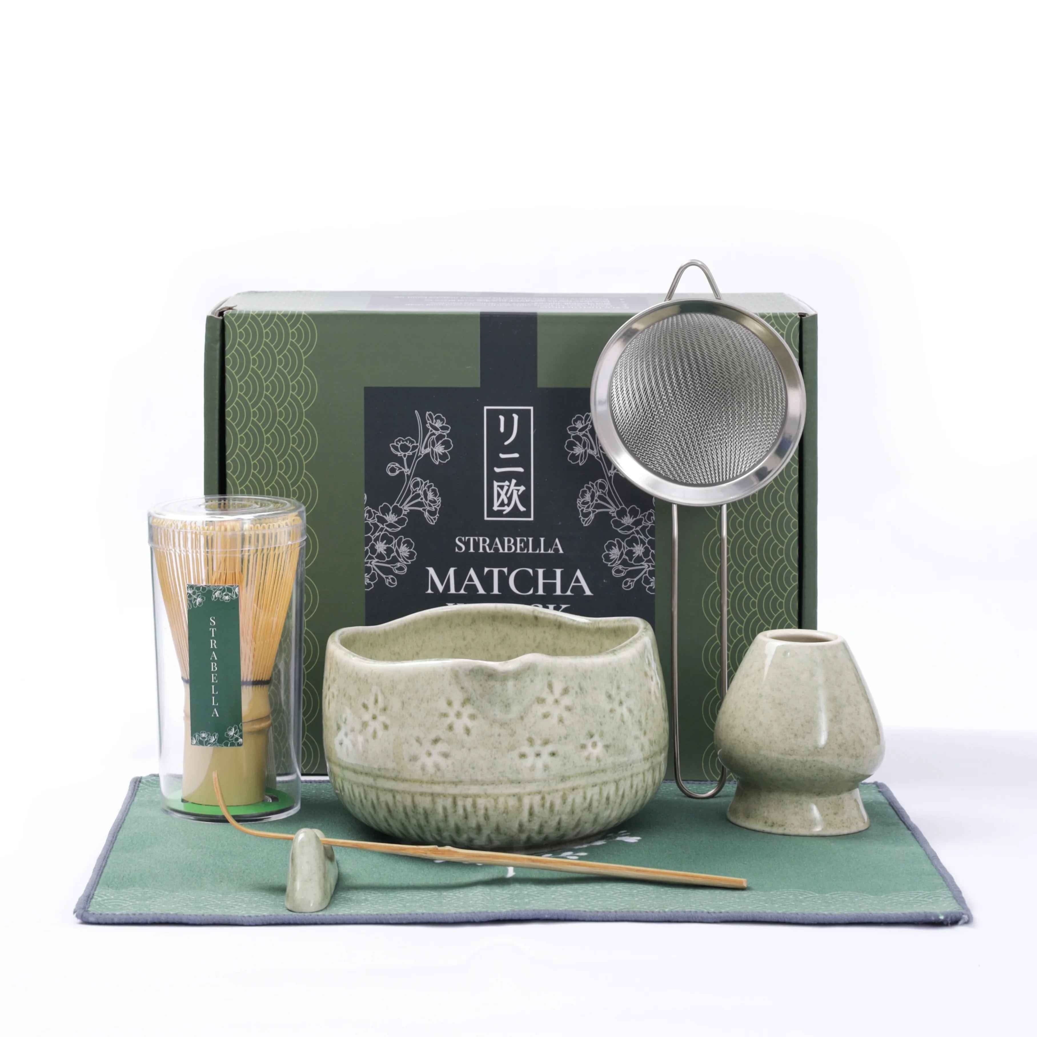 Matcha Gift Set — Bamboo Whisk & Ceramic Bowl