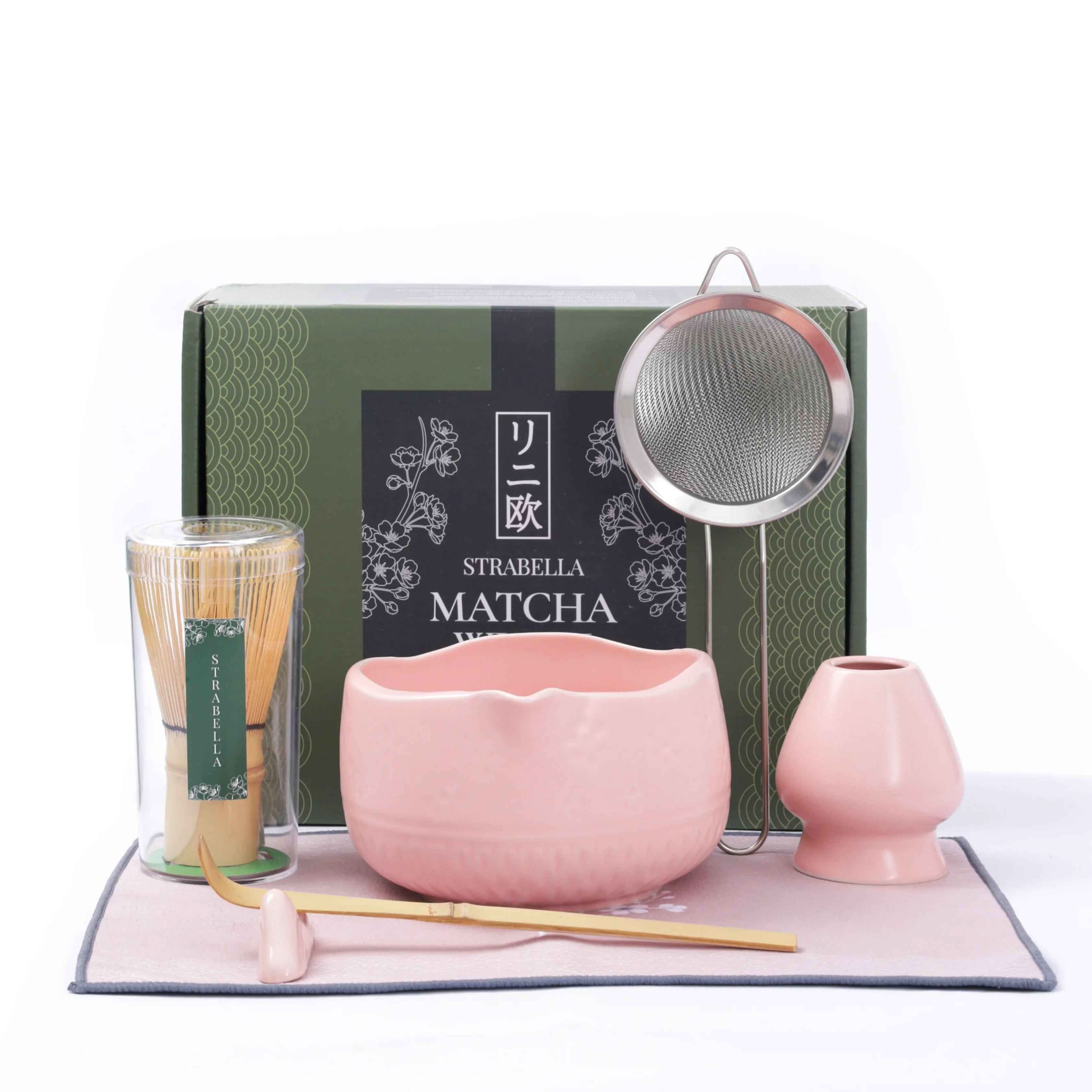 Matcha Gift Set — Bamboo Whisk & Ceramic Bowl