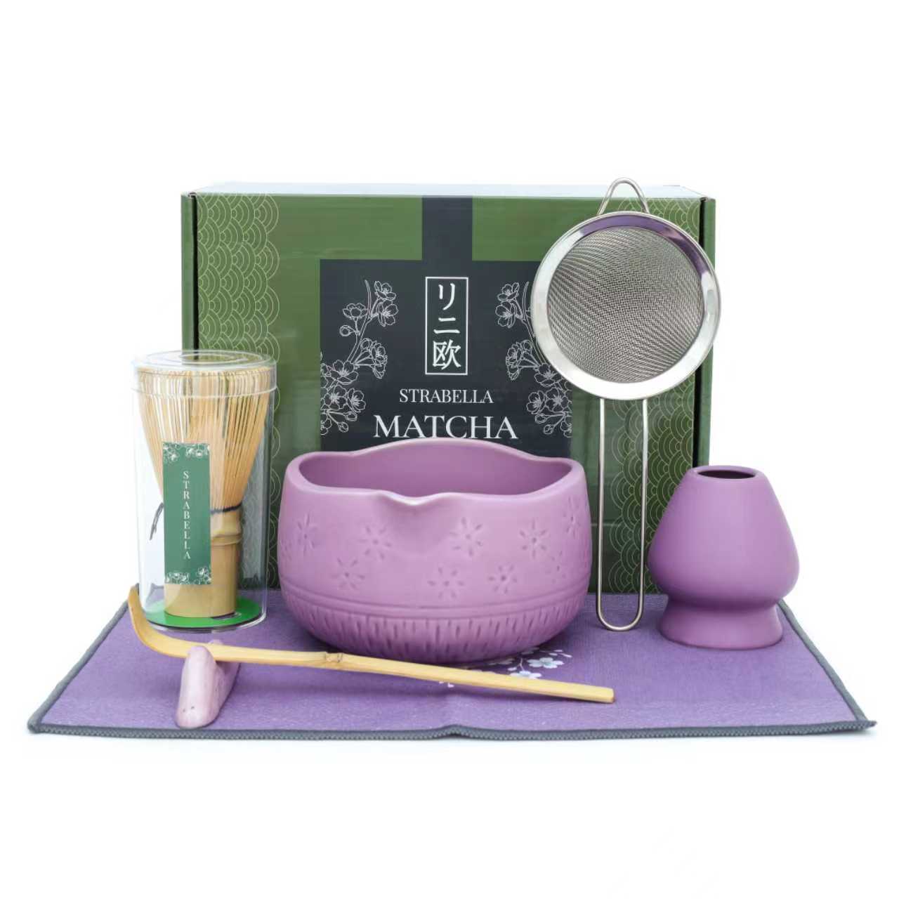 Matcha Gift Set — Bamboo Whisk & Ceramic Bowl