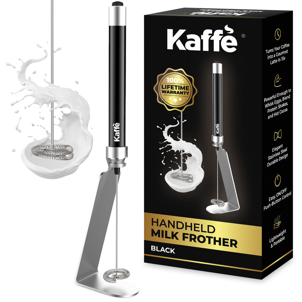 Kaffe Handheld Milk Frother — Stainless Steel for Lattes, Matcha & More