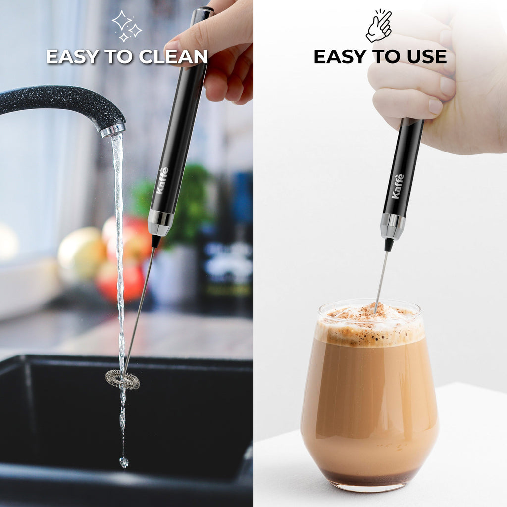 Kaffe Handheld Milk Frother — Stainless Steel for Lattes, Matcha & More